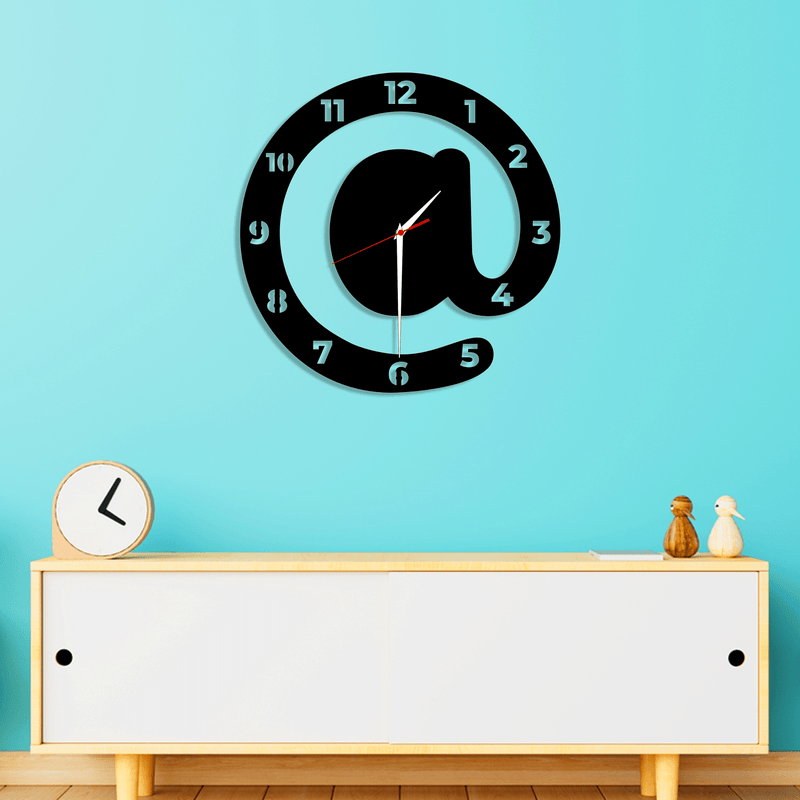 decorglance Wall Clocks Round Design Wood Analog Wall Clock