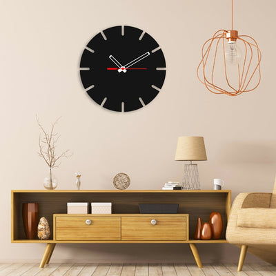 decorglance Wall Clocks Solid Clock Design Wood Analog Wall Clock