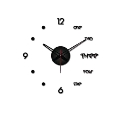 DecorGlance Wall Clocks Words with Number Big Size 3D Infinity Wall Clock