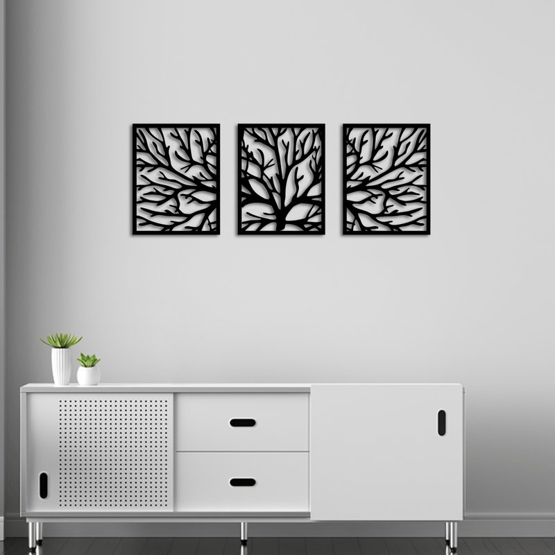 DECORGLANCE wall hanging Tree Wooden Wall Hanging
