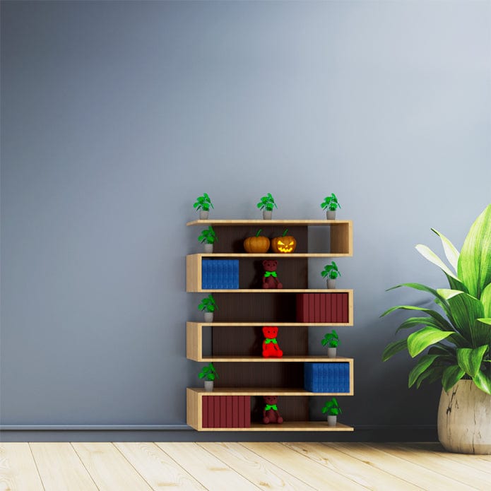 Box Shape Wooden Wall Display Shelf