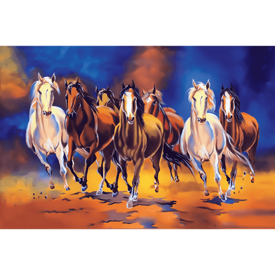 DecorGlance Wallpaper Seven Horses Running Digitally Printed Wallpaper