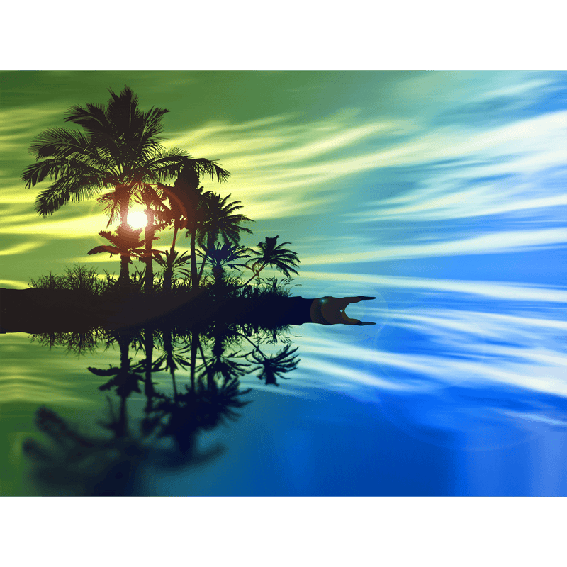DecorGlance Wallpaper Sunset Landscape View Digitally Printed Wallpaper