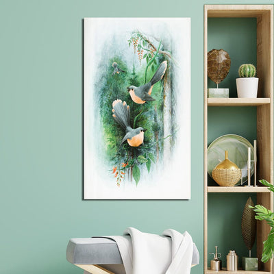 DecorGlance Water Color Birds Canvas Wall Painting