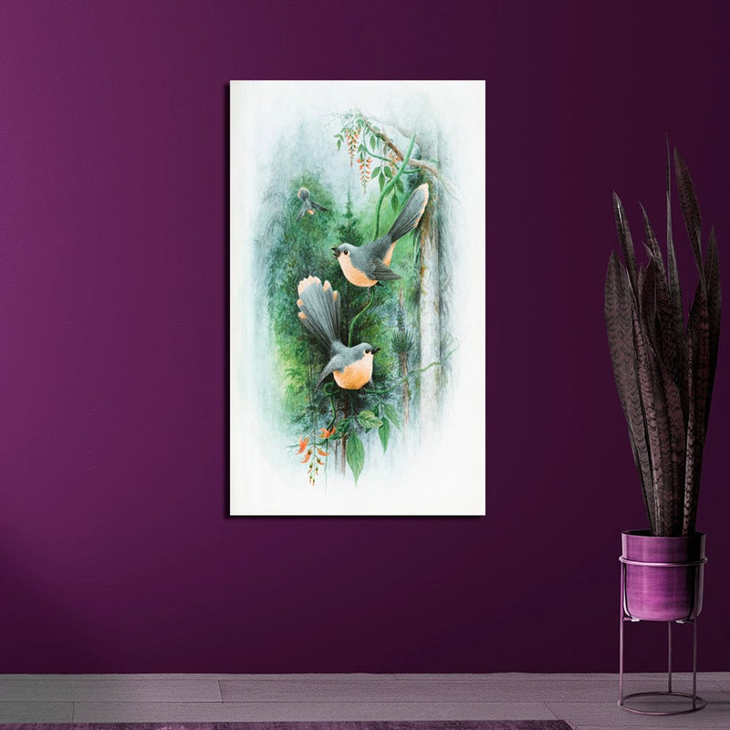 DecorGlance Water Color Birds Canvas Wall Painting
