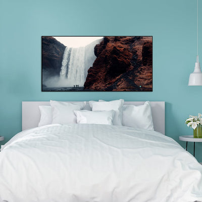 DecorGlance Water Fall View Canvas Floating Frame Wall Painting