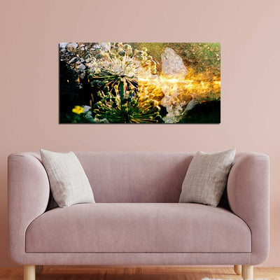 DecorGlance Water Reflection Scenery Print On Canvas Wall Painting