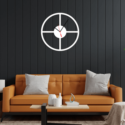 DECORGLANCE White Color Wooden Wall Clock