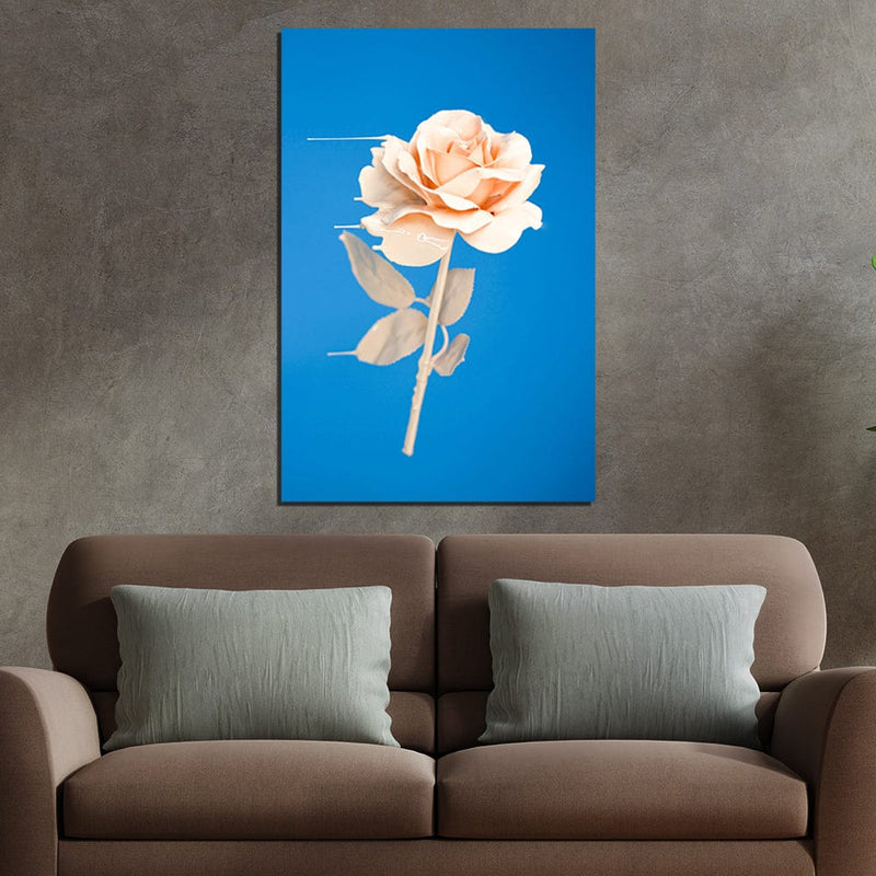 DecorGlance White Rose Canvas Wall Painting