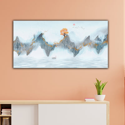 Mountain Scenery Abstract Canvas Wall Painting