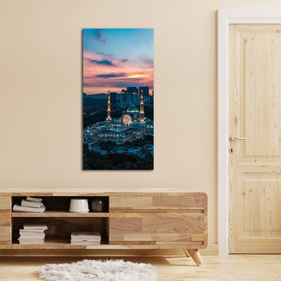 DecorGlance Wilayah Mosque Top View Canvas Wall Painting