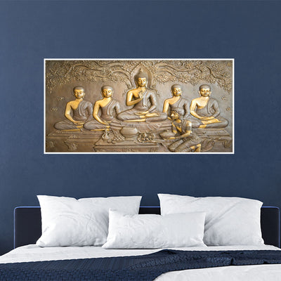 Buddha Canvas Floating Frame  Wall Painting