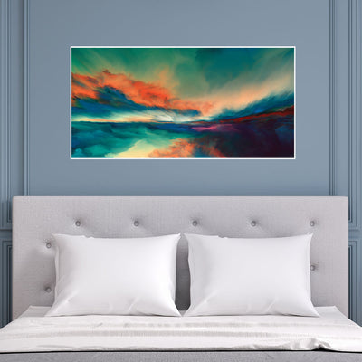 Abstract Multicolor Canvas Floating Frame Wall Painting