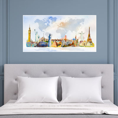 Big Panoramic Famous Monument Canvas Floating Frame Wall Painting