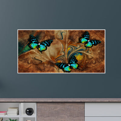 Butterfly Abstract Canvas Floating Frame Wall Painting